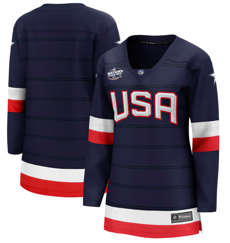 Men USA Fanatics Navy blue 2025 4 Nations Face Off Breakaway NHL Jersey